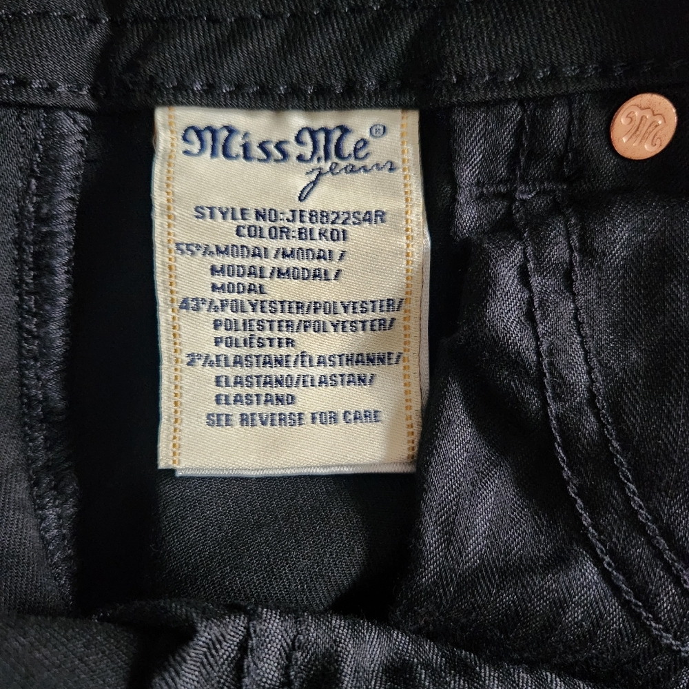 Miss Me Women's Mid-Rise Signature Skinny Jeans, Black, Size: 29 - Picture 9 of 14